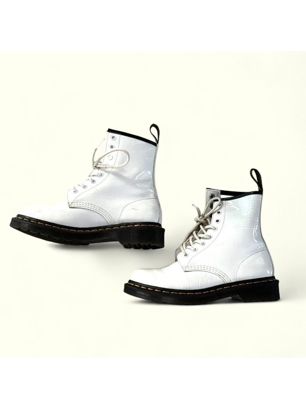 Dr. Martens 1460 Patent Leather Lace Up Boots Size 6